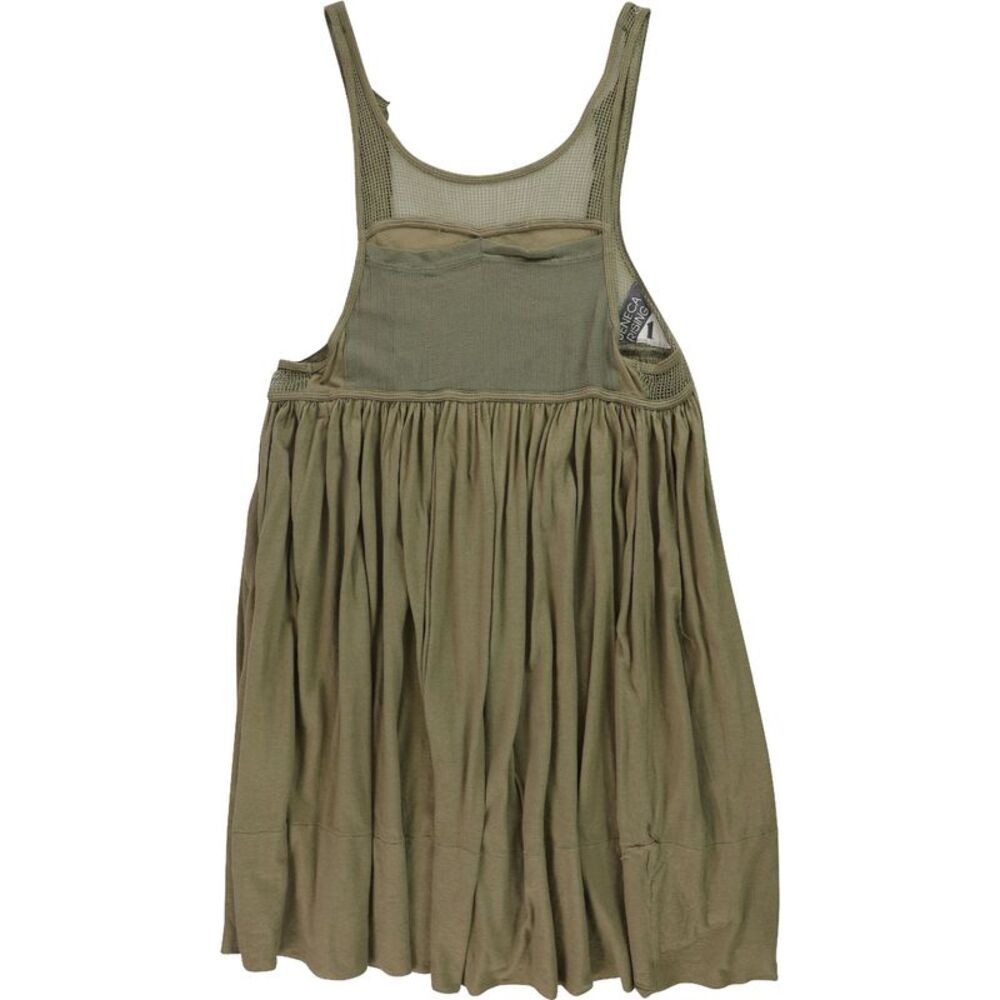 Seneca Rising Womens Mesh Strap Tunic Tank Top, Green, 1X, DM